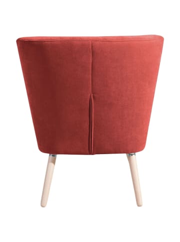 58 aufm Kessel SESSEL Kassi Bezug Veloursstoff Buche natur / terracotta