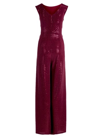 Vera Mont Jumpsuit im Glitzer-Look in Rot/Grau