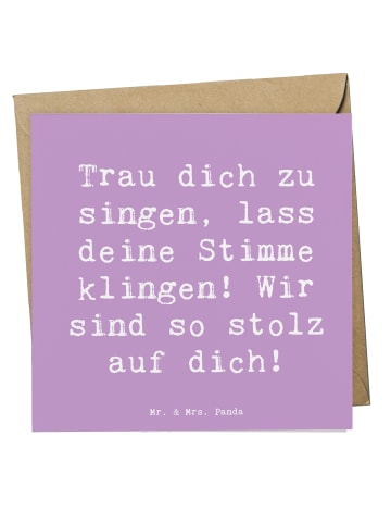Mr. & Mrs. Panda Grußkarte Spruch Vokale und musikalische Auftri... in Lavendeltraum