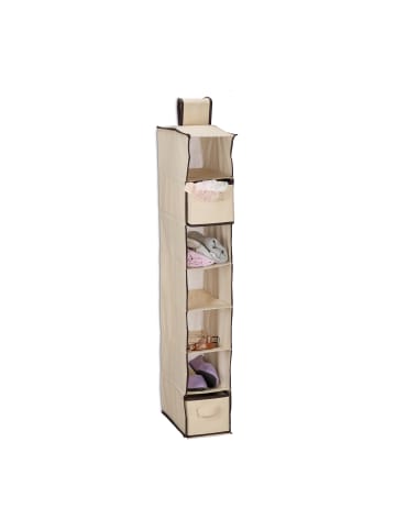 relaxdays Kleiderschrank-Hängeregal in Beige - (B)16,5 x (H)106 x (T)31 cm