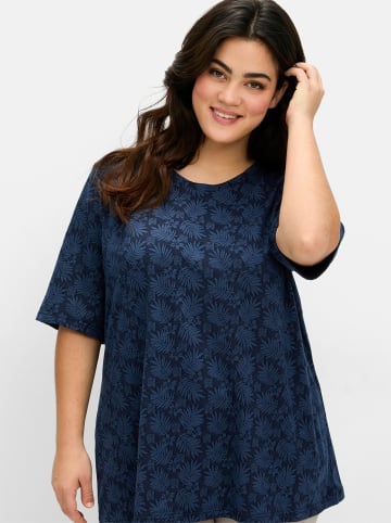 sheego Rundhalsshirt in tiefblau