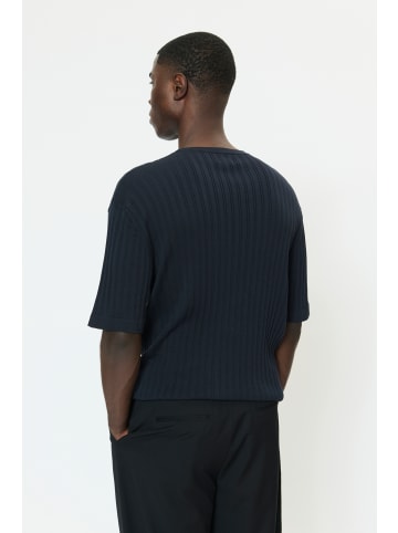 Matinique Strickpullover MAtrivolt Gerade Passform in Dark Navy