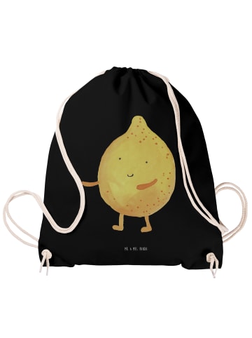 Mr. & Mrs. Panda Stoffbeutel Beste Freunde Zitrone ohne Spruch in Schwarz