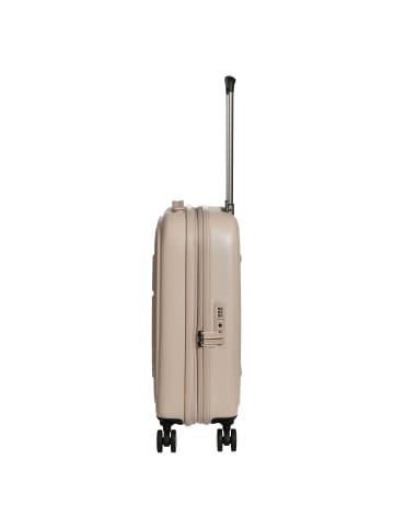 Mandarina Duck Logoduck+ - 4-Rollen-Kabinentrolley 52 cm erw. (deep blue) in white mocha