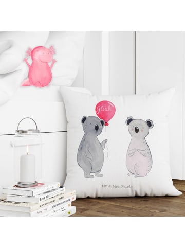 Mr. & Mrs. Panda Couch Kissen Koala Luftballon ohne Spruch in Weiß