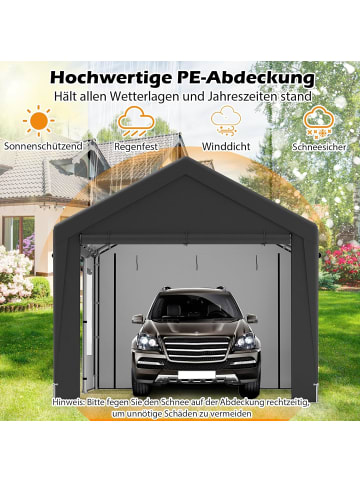 COSTWAY Zeltgarage Carport 595x300cm in Grau