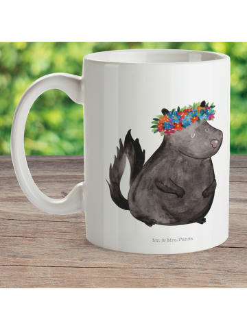 Mr. & Mrs. Panda Plastikbecher Stinktier  ohne Spruch in Weiß