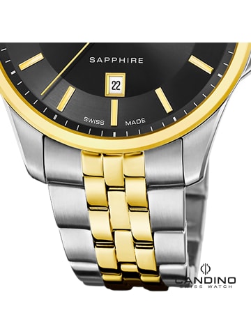 Candino Analog-Armbanduhr Candino Classic silber, gold groß (ca. 42mm)