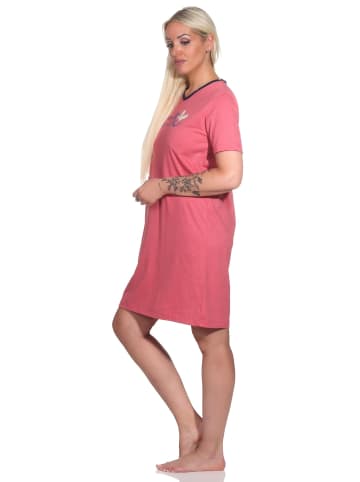 NORMANN kurzarm Nachthemd Schmetterling - 79365 in rot