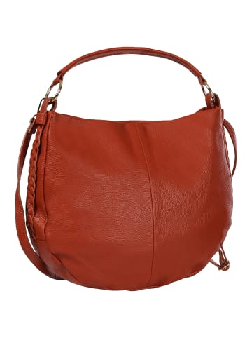 Toscanto Leder Schultertasche Toscanto Tasche orange ca. 40cm