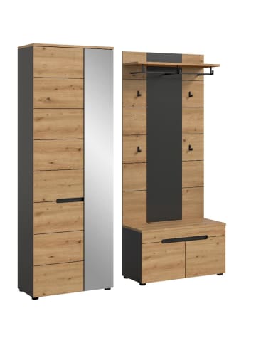 ebuy24 Garderobenmöbel Canu (3-teilig) Eiche 160 x 37 cm