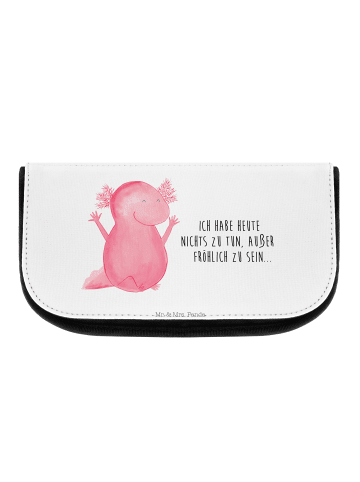 Mr. & Mrs. Panda kulturtäschchen Axolotl Hurra mit Spruch in Weiß