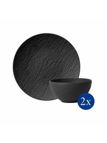 Villeroy & Boch Frühstück Set Manufacture Rock in in schwarz
