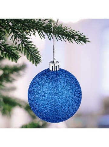 relaxdays 72-tlg. Weihnachtskugeln Set in Blau