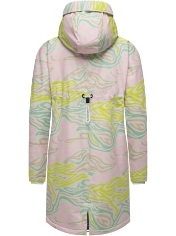 ragwear Wintermantel Holstic Print in Light Mint