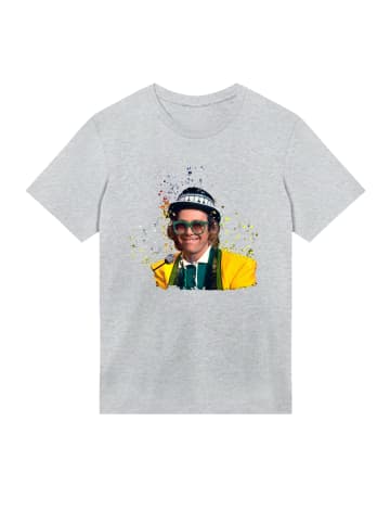 F4NT4STIC T-Shirt TV Times Elton John At The Piano 1977 in grau meliert