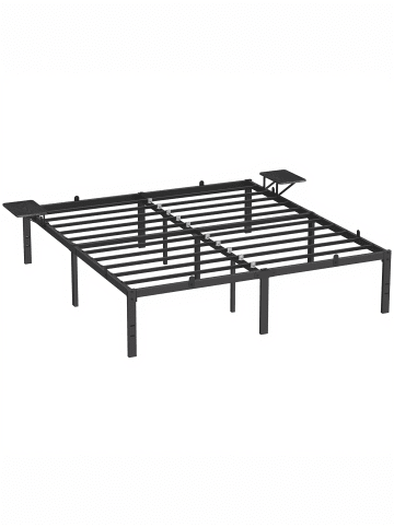 VASAGLE Bettgestell Conner in Schwarz - (B)160 x (H)41.3 x (T)200 cm