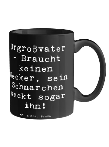 Mr. & Mrs. Panda Tasse Urgroßvater Schnarchen mit Spruch in Schwarz