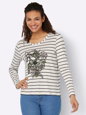 WITT WEIDEN Langarmshirt in ecru-schilf-bedruckt