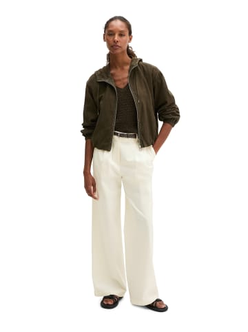 Marc O'Polo Lederjacke mit Kapuze regular in Mossy Earth