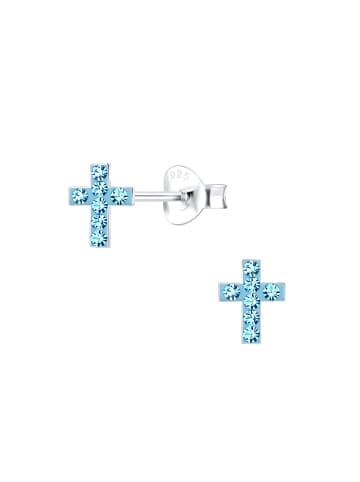 schmuck23 Silber Ohrringe 925 Kreuz 0,5 cm x 0,6 cm