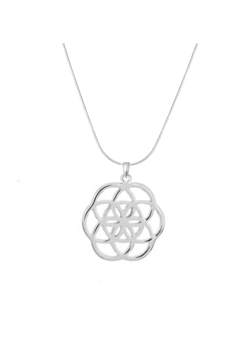 Alexander York Kette mit Anhänger FLOWER OF LIFE in 925 Sterling Silber, 2-tlg.