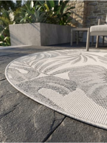 KADIMA DESIGN Outdoorteppich Boho Wetterfest UV-beständig Waschbar in Grau