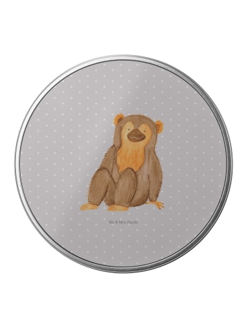 Mr. & Mrs. Panda Blechdose Affe ohne Spruch in Grau Pastell