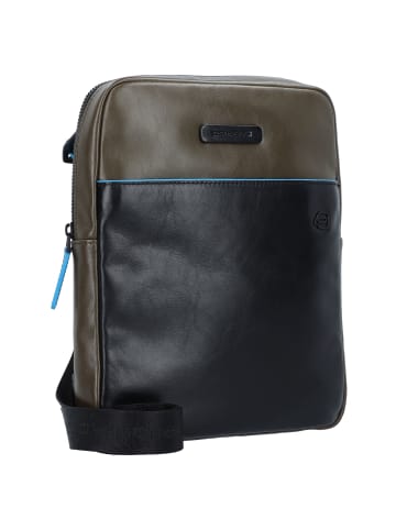 Piquadro Blue Square Revamp Umhängetasche Leder 22 cm in greenblack