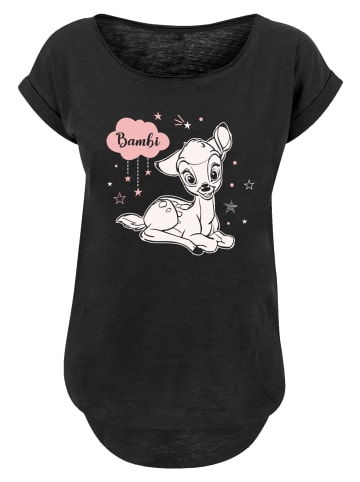 F4NT4STIC Long Cut T-Shirt Disney Bambi Pinke Wolke in schwarz