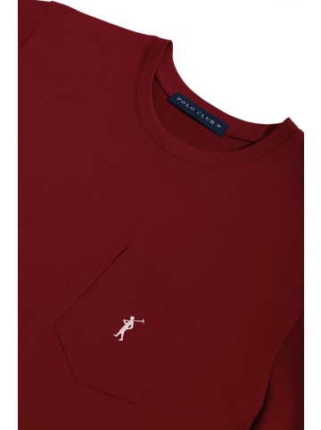 Polo Club T-Shirt in Granatrot