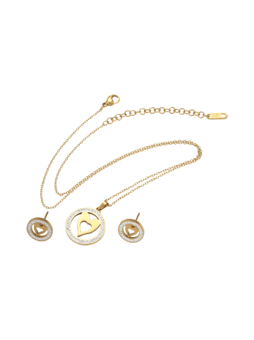 faina Women Jewelry Set in Gold White