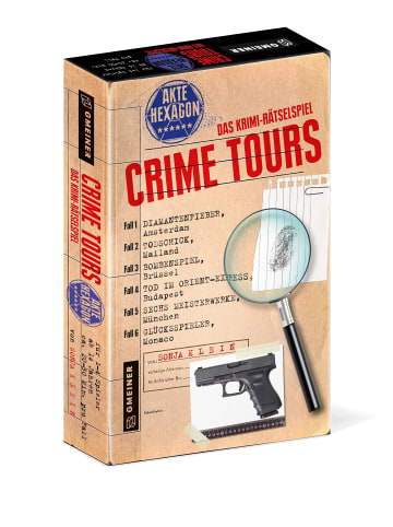 Gmeiner-Verlag Crime Tours - Akte Hexagon | Das Krimi-Rätselspiel