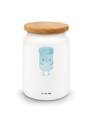 Mr. & Mrs. Panda Teedose Beste Freunde Salz mit Spruch in Weiß