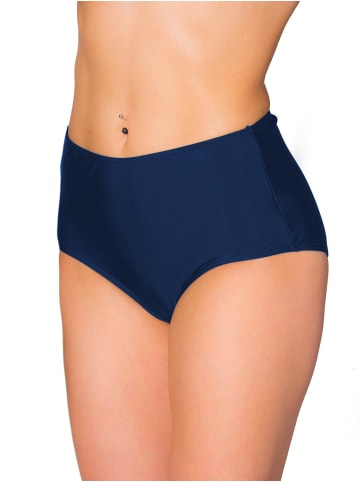 Aquarti Aquarti Damen Bikinihose Bikini-Slip mit Hohem Bund in dunkelblau