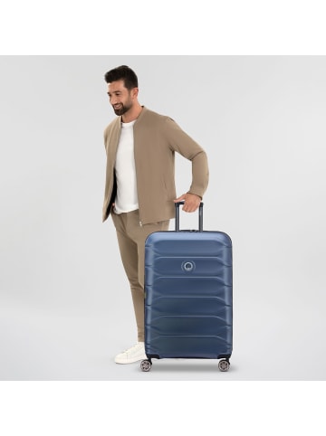 Delsey Meteor 4 Rollen Trolley L 78 cm mit Dehnfalte in blue