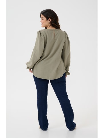 KAFFE curve Langarm-Bluse KCniki Regular fit in Vetiver CC