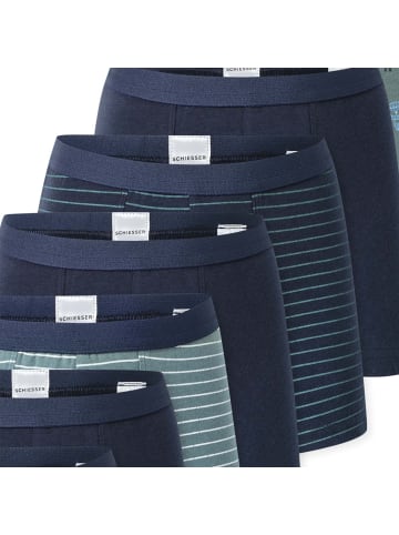 Schiesser Boxershort 7er Pack in Dunkelblau/Grün
