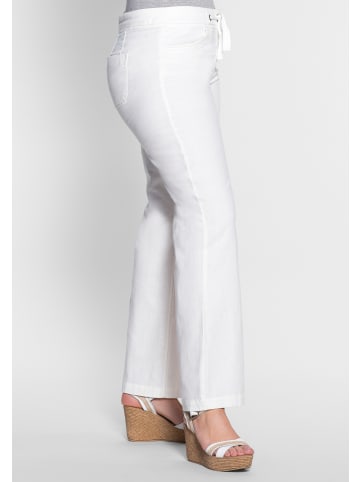 sheego Leinenhose in weiß