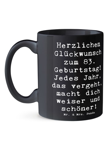 Mr. & Mrs. Panda Kakaotasse Spruch 83. Geburtstag Classic mit Sp... in Schwarz