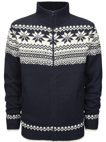 Brandit Strickjacke / Cardigan "Norwegian Cardigan" in Blau