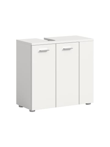 xonox.home Waschbeckenunterschrank in weiß/weiß - (B) 65 x (H) 62 x (T) 31
