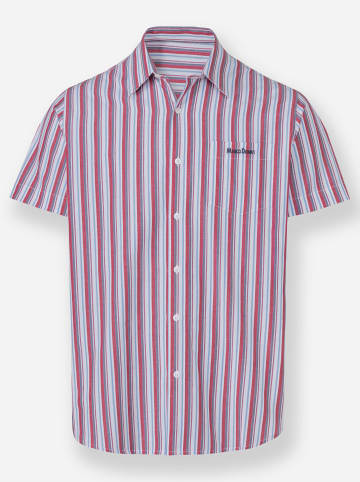 WITT WEIDEN Kurzarmhemd in erdbeere-eisblau-gestreift