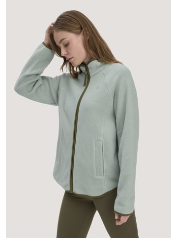 Hessnatur Fleece Jacke in mattgrün