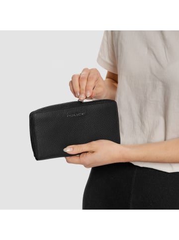 Police Geldbörse Leder 19 cm in black
