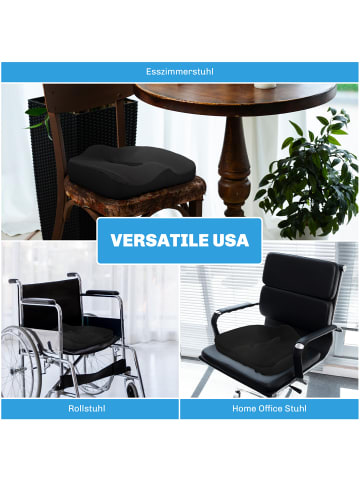 HOMCOM Sitzkissen-44L x 39B x 13H cm-Schwarz