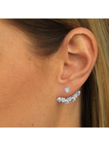 SilberDream Ohrringe 925 Sterling Silber Ear Cuff Herzen Ohrstecker