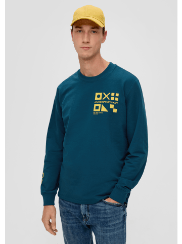 S. Oliver Sweatshirt langarm in Petrol