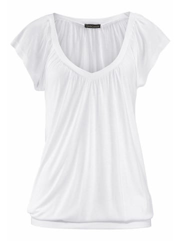 LASCANA V-Shirt in weiß