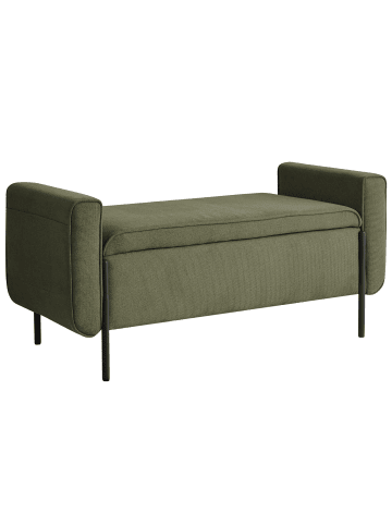 Beliani Bettbank LEWES in Grün/Schwarz - (W) 114 x (H) 55 x (L) 50 cm